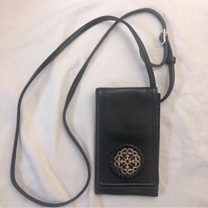 BRIGHTON Black Leather Crossbody